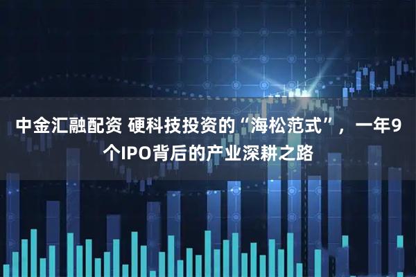 中金汇融配资 硬科技投资的“海松范式”，一年9个IPO背后的产业深耕之路