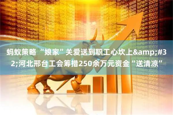 蚂蚁策略 “娘家”关爱送到职工心坎上&#32;河北邢台工会筹措250余万元资金“送清凉”