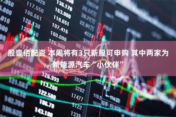 股壹佰配资 本周将有3只新股可申购 其中两家为新能源汽车“小伙伴”