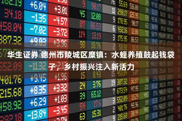 华生证券 德州市陵城区糜镇：水蛭养殖鼓起钱袋子，乡村振兴注入新活力